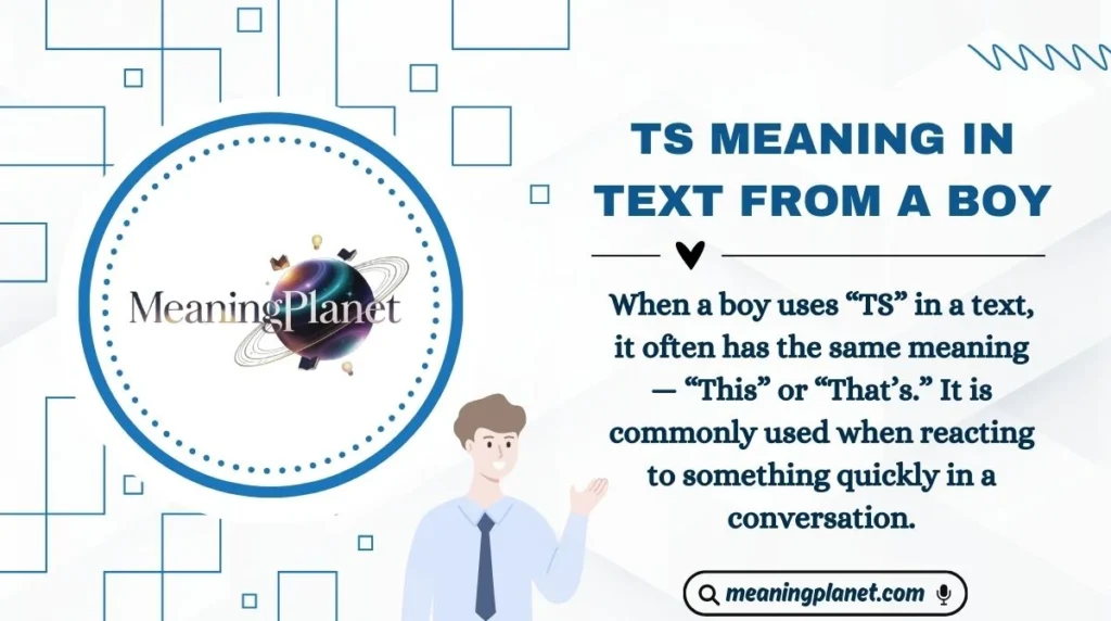 TS Meaning in Text from a Boy