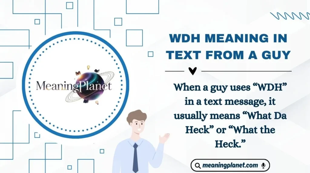 WDH Meaning in Text from a Guy