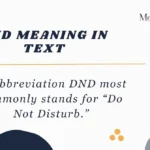 DND Meaning in Text